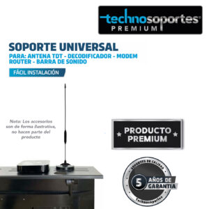 Soporte Universal para antena TDT, Decodificadores, Modern, Router y Barra de sonido