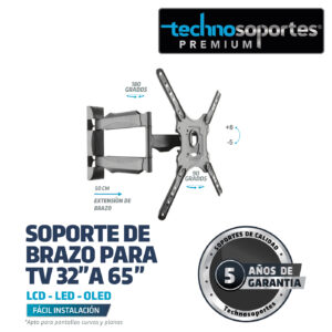Soporte de brazo para TV 32″ a 65″ LCD / LED / PLASMA