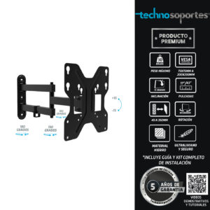 Soporte de brazo para TV 17" a 43" - LCD / LED / PLASMA